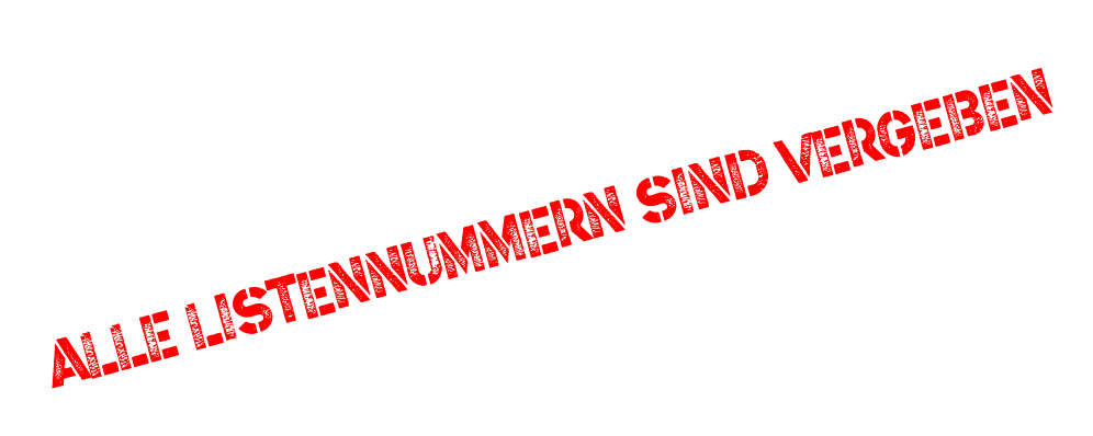 Alle Listennummern sind vergeben